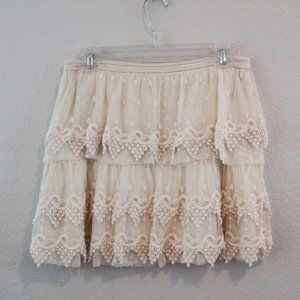 Zara Lace Cream Skirt